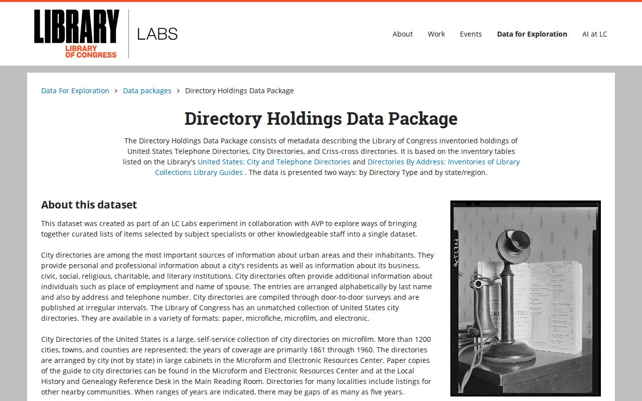 Fair Oaks city directory criss-cross collection metadata