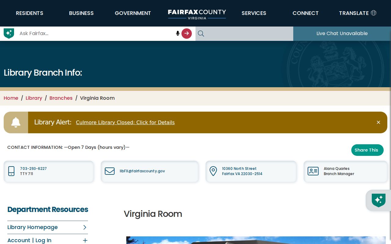Fair Oaks city directory research at the Virginia Room