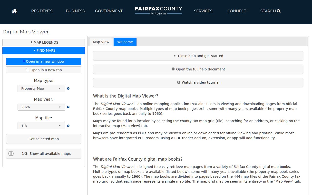 Fair Oaks street directory Digital Map Viewer with historic property-map tiles