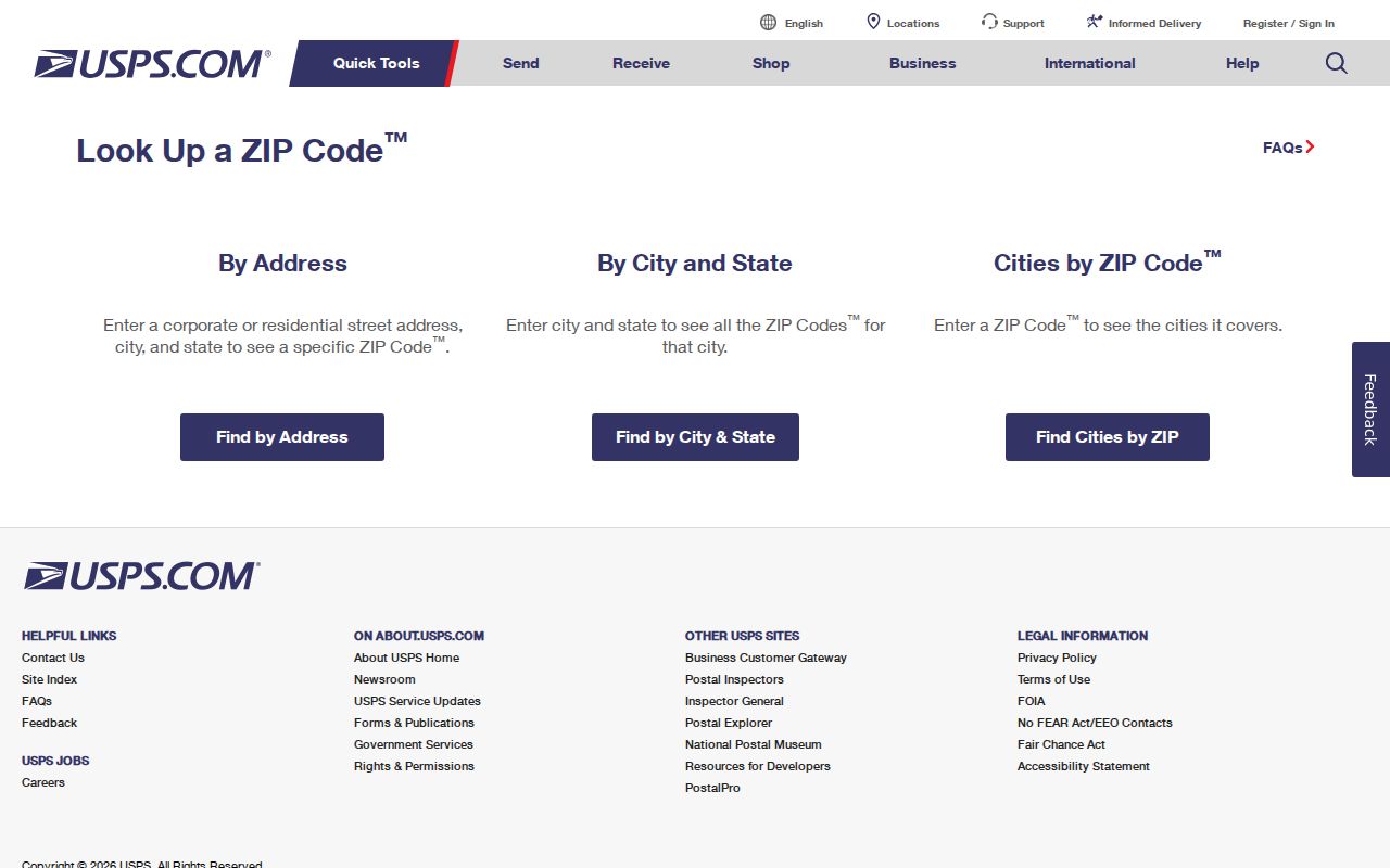 Fair Oaks ZIP code directory USPS ZIP lookup